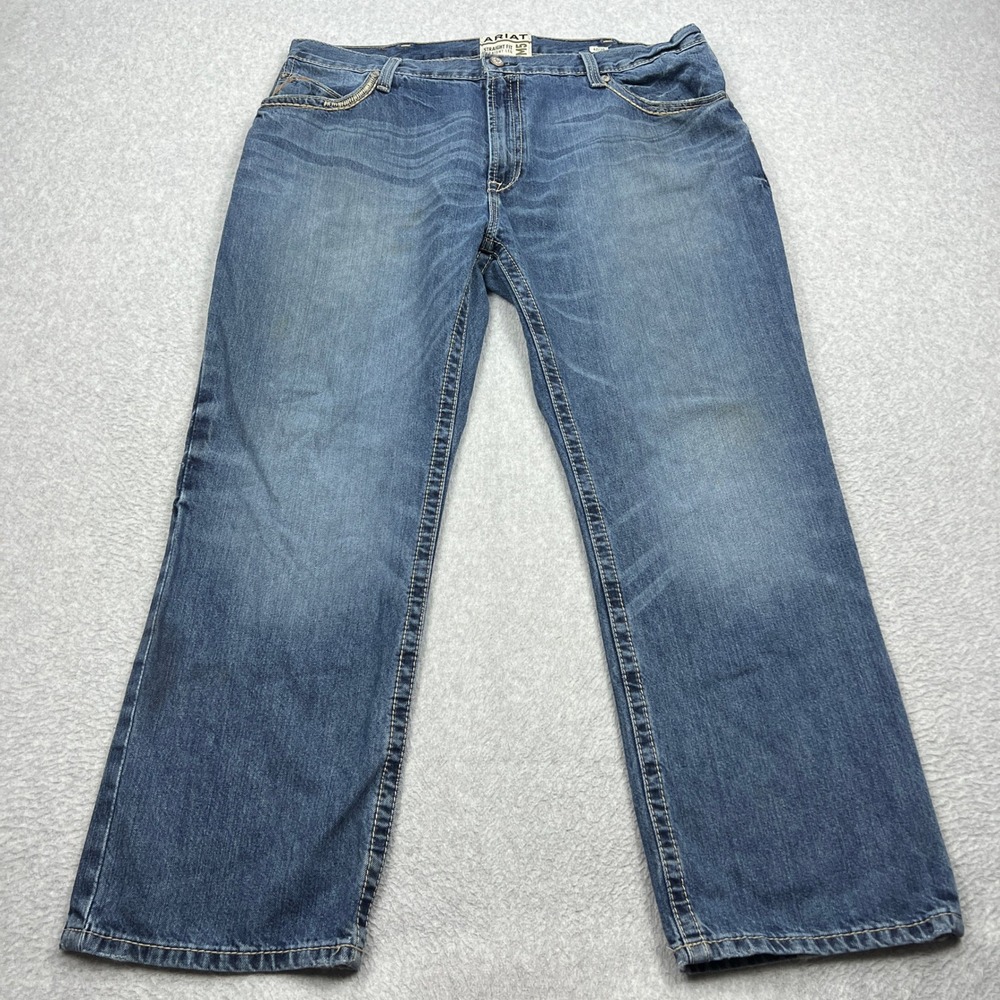 Ariat M5 Jeans Men's 42x30 Blue Gambler Low Rise Straight Fit Straight Leg Denim